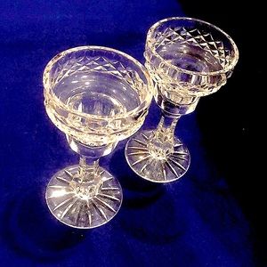WEDDING GIFT IDEA! Pair of TYRONE Cut Crystal